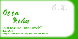 otto mihu business card